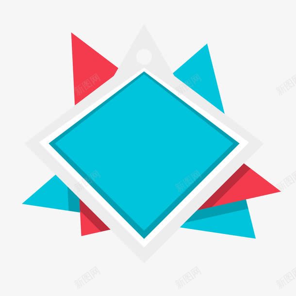 卡通蓝色不规则图形png免抠素材_新图网 https://ixintu.com 不规则图形 文案背景 背景装饰 蓝色标签