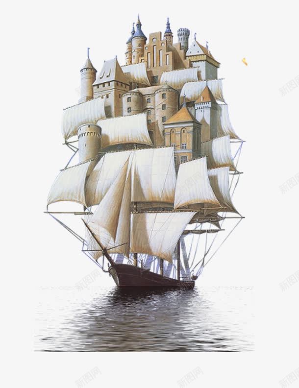 手绘船png免抠素材_新图网 https://ixintu.com 图案 手绘船 插画 海洋