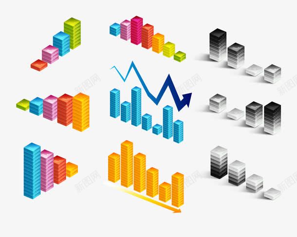 图表数据化png免抠素材_新图网 https://ixintu.com ppt元素 图表 柱形图
