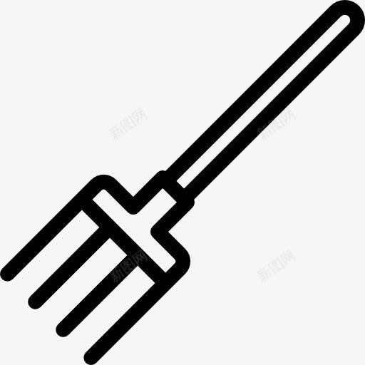 音叉图标png_新图网 https://ixintu.com 农业和园艺 器皿 园艺 工具 干草叉 耙