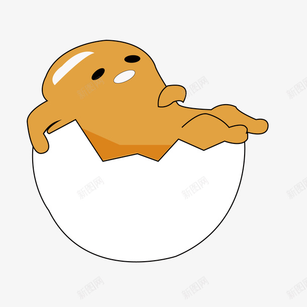 卡通蛋蛋瘫矢量图ai免抠素材_新图网 https://ixintu.com 卡通 可爱 插画 素材 矢量图