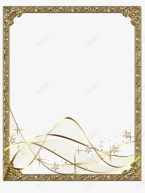 花欧式金属相框png免抠素材_新图网 https://ixintu.com 欧式 相框 花 金属
