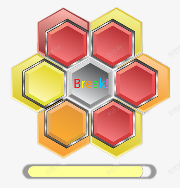 六边形彩色信息图表png免抠素材_新图网 https://ixintu.com PPT图形 六边形 商务信息图表 立体信息图表