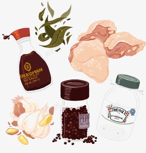 卡通手绘大蒜png免抠素材_新图网 https://ixintu.com 卡通 大蒜 手绘 插画 玻璃瓶 罐子 美食 肉类 食材