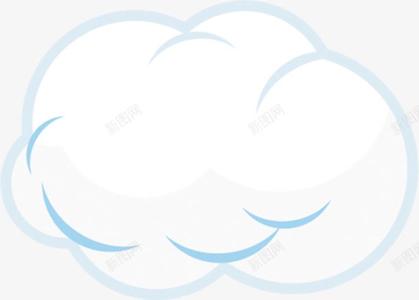 圆形白色卡通云朵png免抠素材_新图网 https://ixintu.com 云朵 卡通 圆形 白色