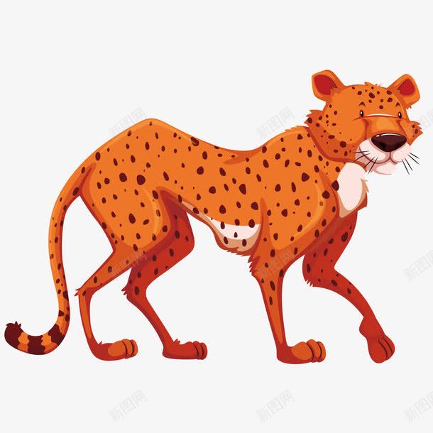 卡通动物黄色质感猎豹png免抠素材_新图网 https://ixintu.com 动物 卡通 猎豹 猎豹头 豹头 质感 黄色