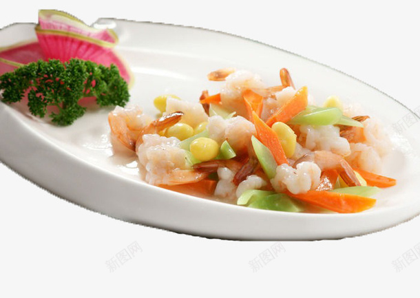 餐饮美食菜肴白果凤尾虾png免抠素材_新图网 https://ixintu.com 实物 美味 美食 菜肴