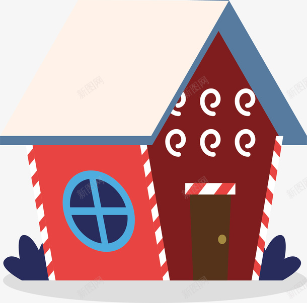 红色圣诞小屋矢量图ai免抠素材_新图网 https://ixintu.com 圣诞小屋 圣诞快乐 圣诞节 小屋 矢量png 红色小屋 矢量图