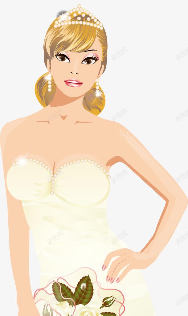 桂冠png免抠素材_新图网 https://ixintu.com 免费矢量下载 桂冠 连衣裙 金发美女