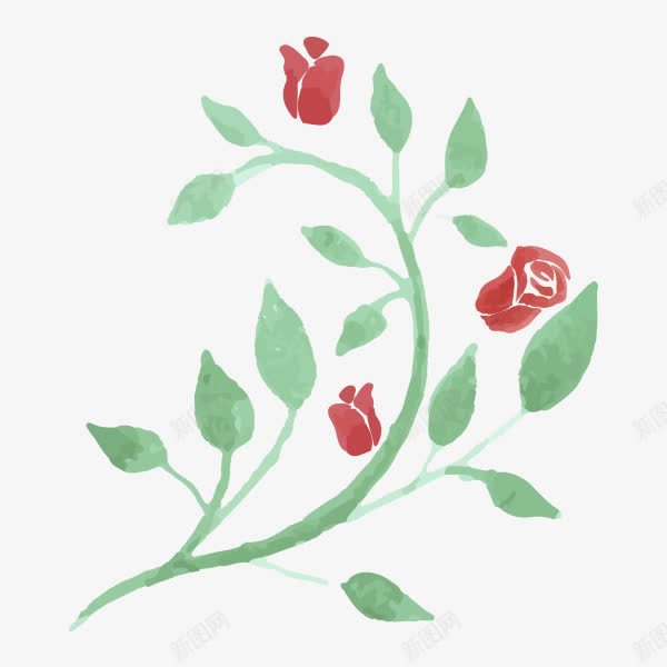 手绘玫瑰花装饰图案png免抠素材_新图网 https://ixintu.com 手绘玫瑰花 玫瑰 玫瑰花 玫瑰花装饰 玫瑰花边
