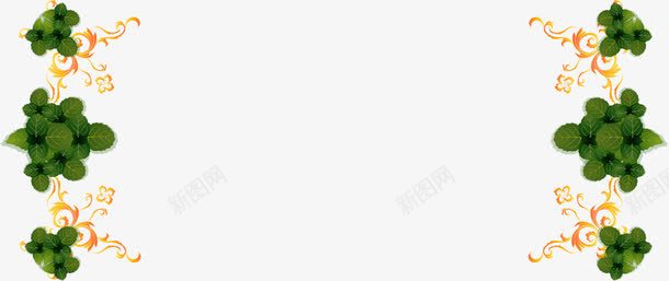 卡通清新树叶边框png免抠素材_新图网 https://ixintu.com 卡通 树叶 清新 边框