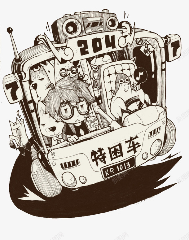 灰色漫画特困车psd免抠素材_新图网 https://ixintu.com 漫画 灰色 特困车 简约