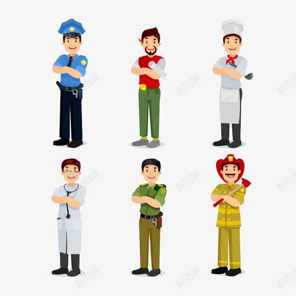 职业人物插画png免抠素材_新图网 https://ixintu.com 手绘人物 插画设计 职业人物