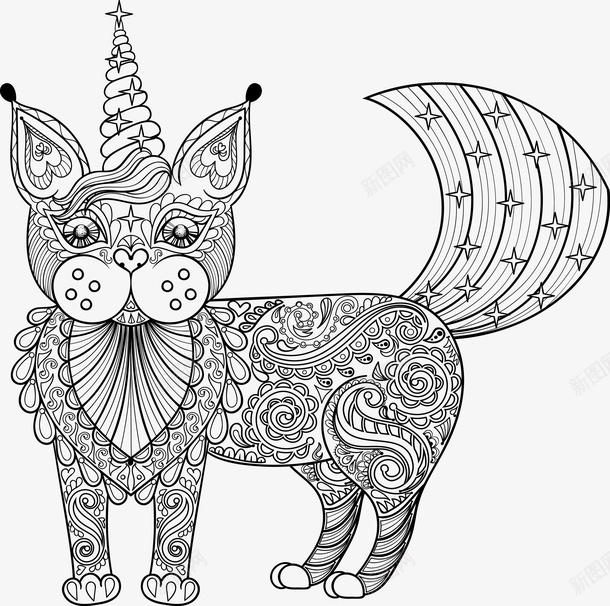 手绘奇怪花纹抽象动物矢量图eps免抠素材_新图网 https://ixintu.com 动物 手绘 抽象 花纹 矢量图