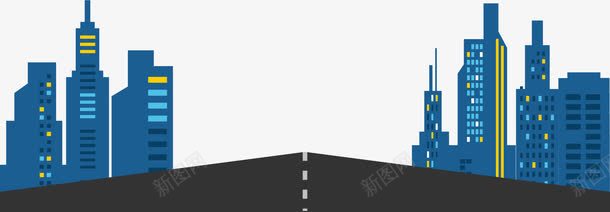 卡通城市道路尽头png免抠素材_新图网 https://ixintu.com 卡通 卡通城市 卡通素材 城市 城市素材 城市道路 素材 道路尽头