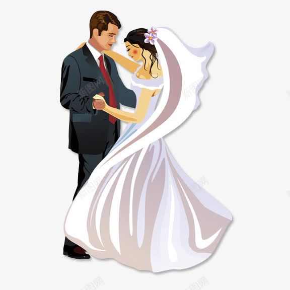 卡通新人png免抠素材_新图网 https://ixintu.com 卡通 婚礼 新人 新郎新娘