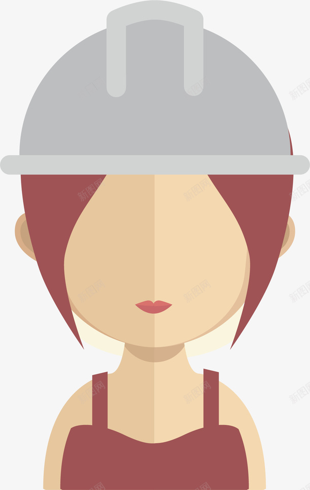 女工人头像矢量图ai免抠素材_新图网 https://ixintu.com 人物头像 卡通头像 女工人头像 客服头像 扁平头像 用户头像 默认头像 矢量图
