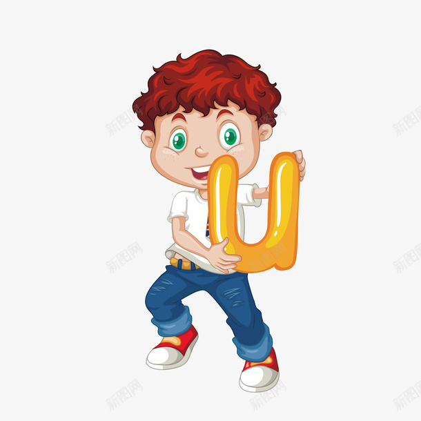 牛仔裤男孩字母U矢量图eps免抠素材_新图网 https://ixintu.com 卡通 卡通男孩 可爱 可爱男孩 牛仔裤 牛仔裤男孩 男孩 矢量图