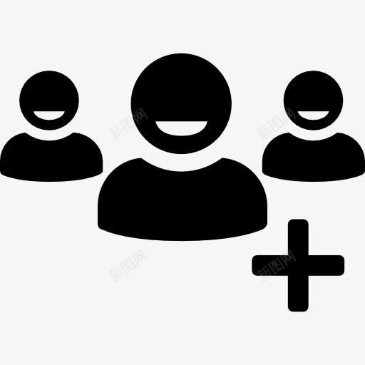 添加用户界面符号图标png_新图网 https://ixintu.com 按钮 添加按钮 用户 用户组 界面 符号