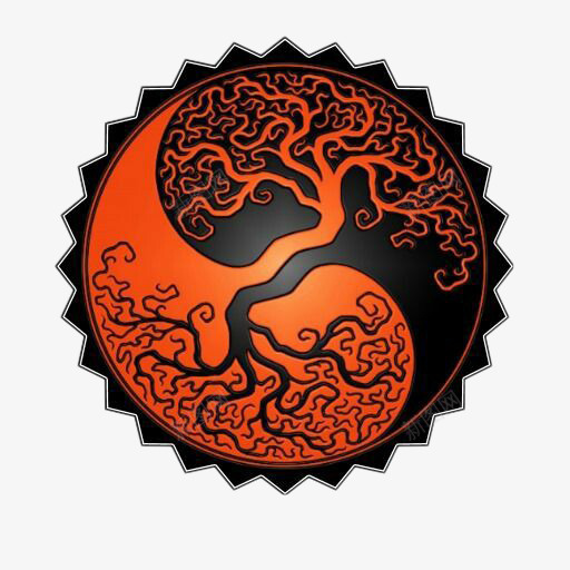 树圆形标志psd免抠素材_新图网 https://ixintu.com 圆形标志 树 装饰图案