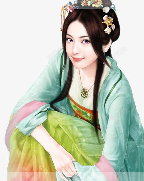 向上看女子手绘古风png免抠素材_新图网 https://ixintu.com 古风 女子 手绘
