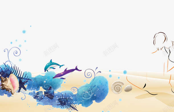 海之蓝psd免抠素材_新图网 https://ixintu.com 动物 卡通 可爱 装饰