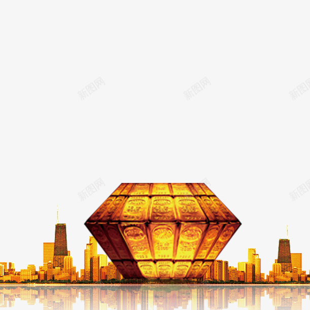 金色城市png免抠素材_新图网 https://ixintu.com 城市 金素材 金色 金色城市