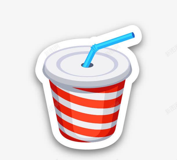 可乐杯矢量图eps免抠素材_新图网 https://ixintu.com 红白相间可乐杯 矢量图