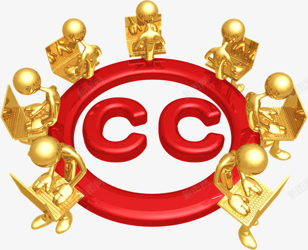 商务办公png免抠素材_新图网 https://ixintu.com 人 商务水彩 金人 金色