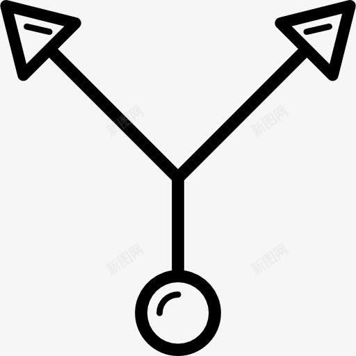 两箭引水与圆图标png_新图网 https://ixintu.com 右箭头 左箭头 箭 连接器