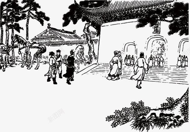 黑白水墨画png免抠素材_新图网 https://ixintu.com 古代画 水墨画 黑白水墨