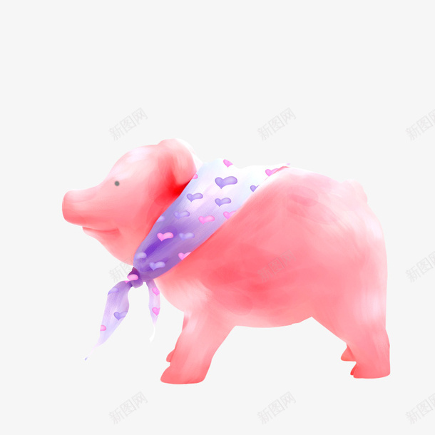 卡通手绘猪psd免抠素材_新图网 https://ixintu.com 卡通 手绘 猪 绘画