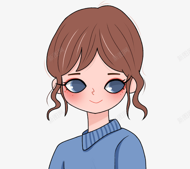 女孩卡通孩子可爱扎起来的辫子psd免抠素材_新图网 https://ixintu.com 卡通 可爱 女孩 孩子 扎起来的辫子