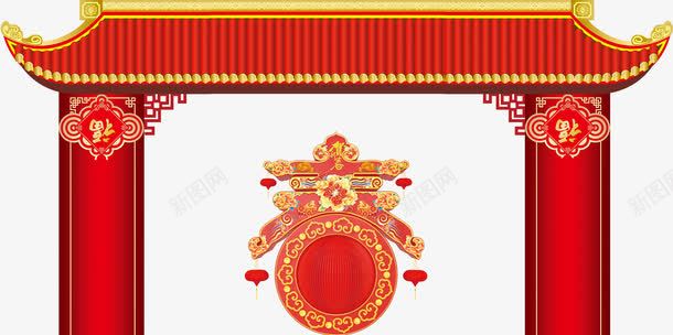 红色喜庆春字灯笼建筑psd免抠素材_新图网 https://ixintu.com 喜庆 建筑 春字 灯笼 红色