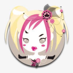 卡通美女头像图标png_新图网 https://ixintu.com