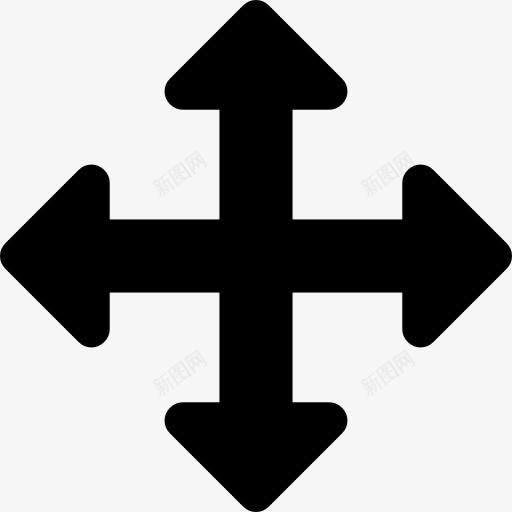 移动选项图标png_新图网 https://ixintu.com 四支箭 将选档 接口 移动 移动选择 箭