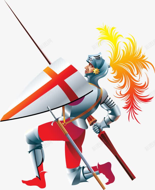 手绘武士png免抠素材_新图网 https://ixintu.com 击剑 手绘 武士