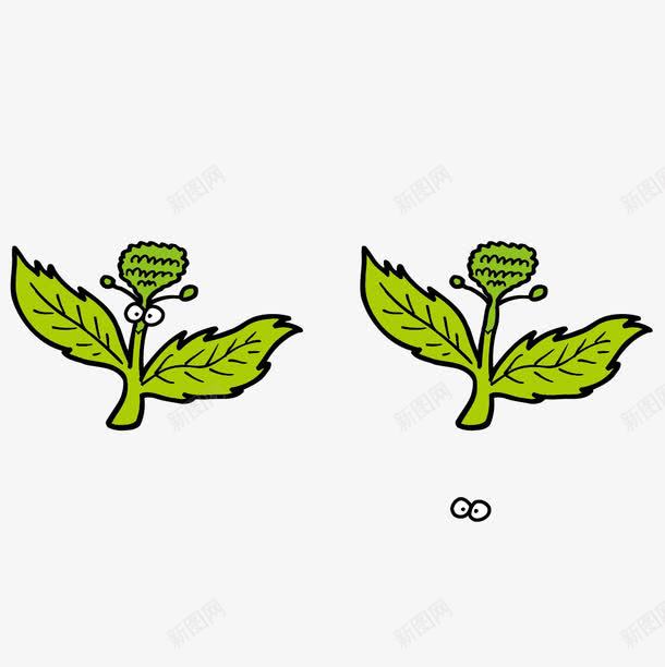 卡通小绿草png免抠素材_新图网 https://ixintu.com 叶子 树叶 绿 草