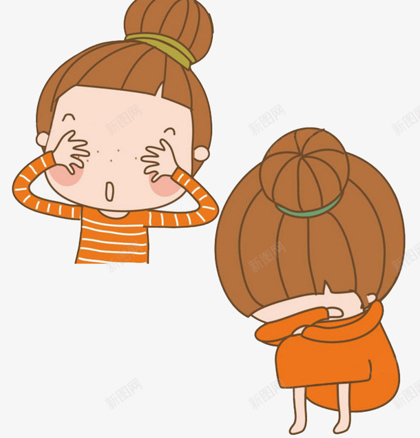 卡通伤心女孩png免抠素材_新图网 https://ixintu.com 卡通女孩 可爱 可爱女孩 女孩 妇科 心死 漫画女