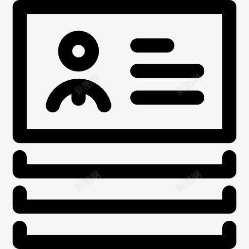 堆栈的ID卡图标png_新图网 https://ixintu.com 人 商人 图片 提示卡 文本行 识别 身份