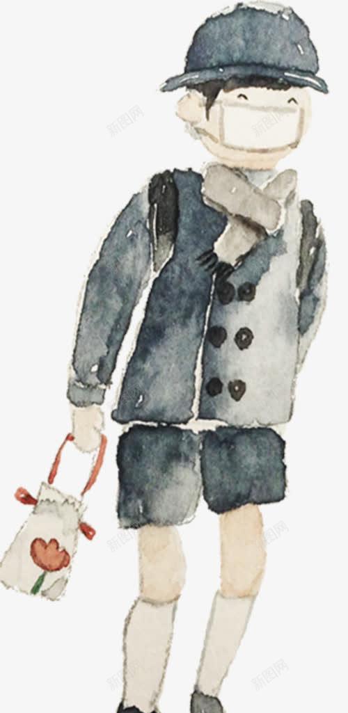 行走的小男孩png免抠素材_新图网 https://ixintu.com 手绘 男孩 行走 行走男孩