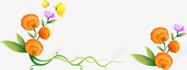 清新花精美边框矢量图ai免抠素材_新图网 https://ixintu.com 清新 精美 花 边框 矢量图