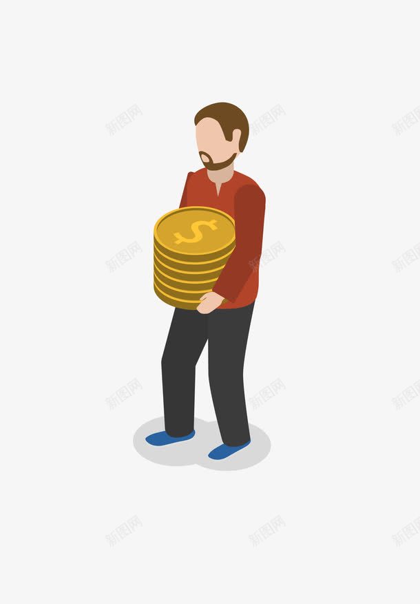卡通金融人物png免抠素材_新图网 https://ixintu.com 人物 卡通 装饰图案 金融