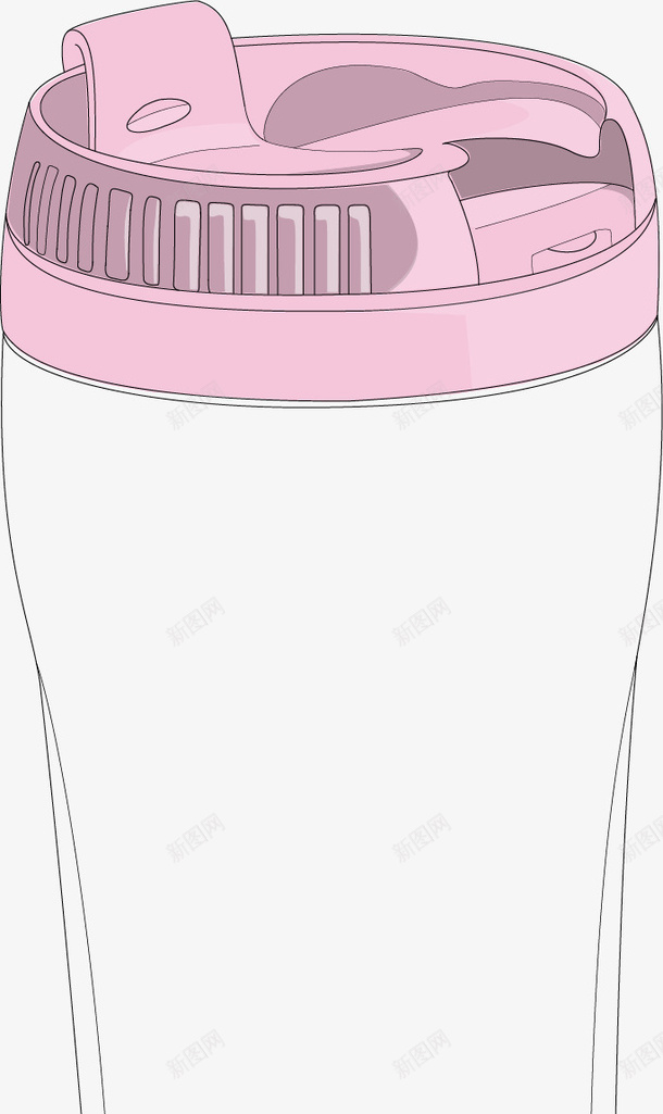 手绘水杯矢量图ai免抠素材_新图网 https://ixintu.com 手绘 水杯 粉色 矢量图