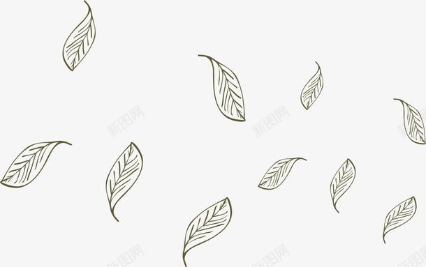 黑色简约树叶漂浮png免抠素材_新图网 https://ixintu.com 免抠PNG 树叶 漂浮素材 简约 黑色