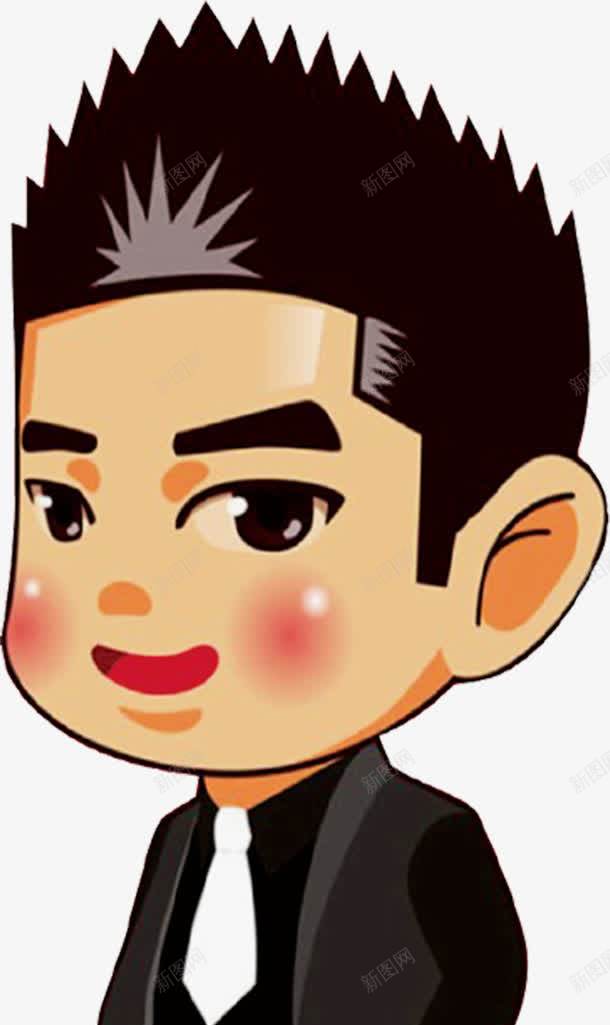 手绘浓眉大眼男孩png免抠素材_新图网 https://ixintu.com 浓眉大眼 男孩