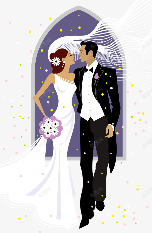 婚礼亲吻的新郎新娘png免抠素材_新图网 https://ixintu.com 亲吻的新郎新娘 婚礼 帅气新郎 手捧鲜花 爱情 美丽新娘