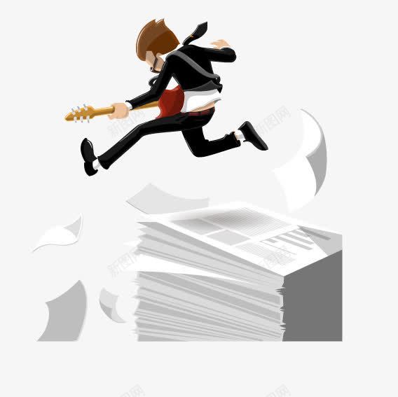 跳跃的人和飞落的报纸矢量图ai免抠素材_新图网 https://ixintu.com 人 报纸 跳跃 跳跃的人和飞落的报纸 飞落的报纸 矢量图