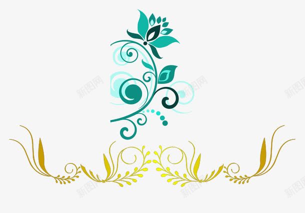 精美花纹png免抠素材_新图网 https://ixintu.com png免费下载 中国黄 传统 古典花纹 抽象花纹 精美 精美花纹 节日元素 花纹 蓝色花纹 装饰元素 黄色花纹