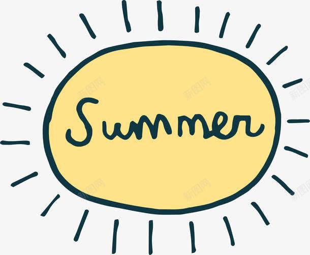 手绘夏日小太阳png免抠素材_新图网 https://ixintu.com summer 小太阳 手绘风 矢量素材